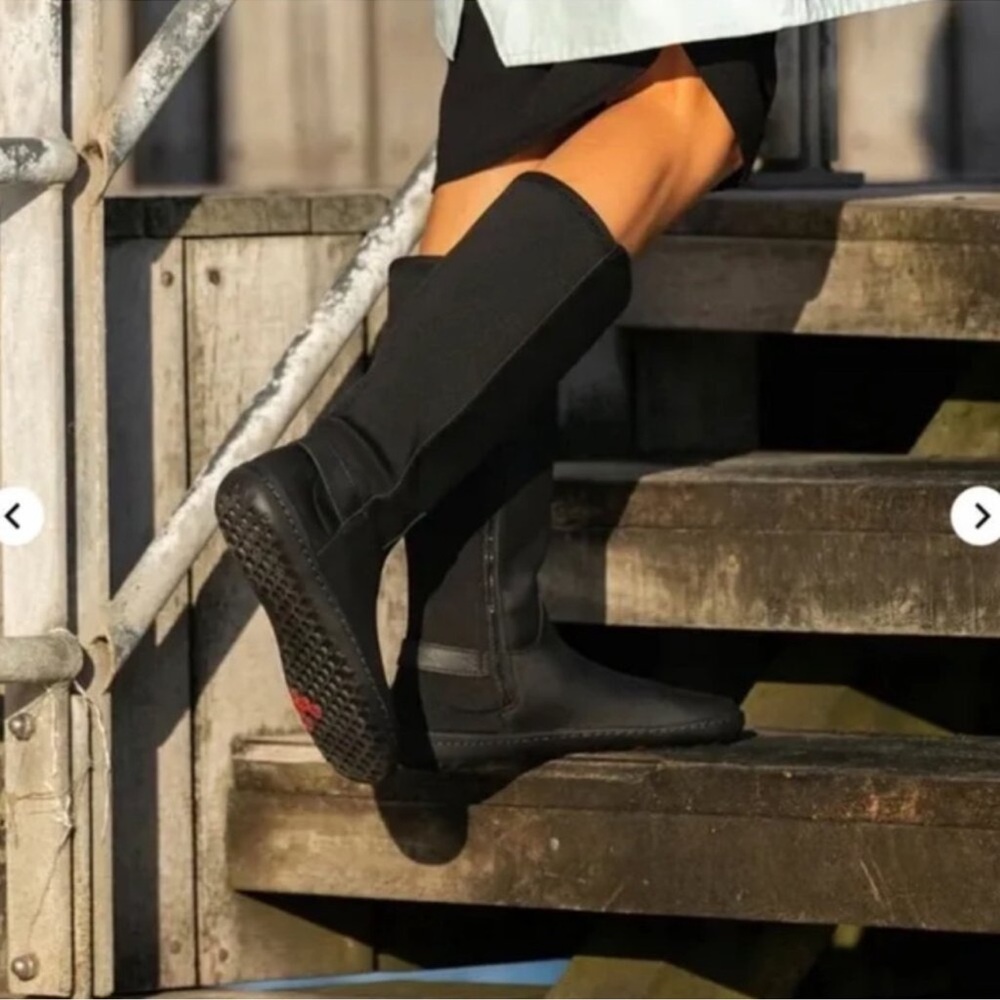 Vivo Barefoot Black Knee-High Boots - Picture 2 of 13
